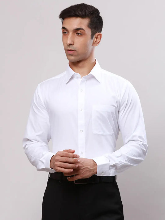 Raymond Men Violet Stripe Slim Fit Cotton Shirt