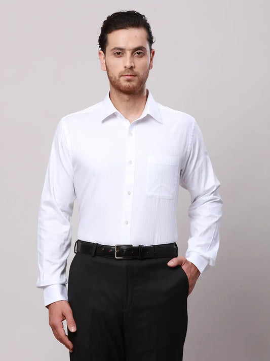 Raymond Men Orange Slim Fit Checks Cotton Shirts