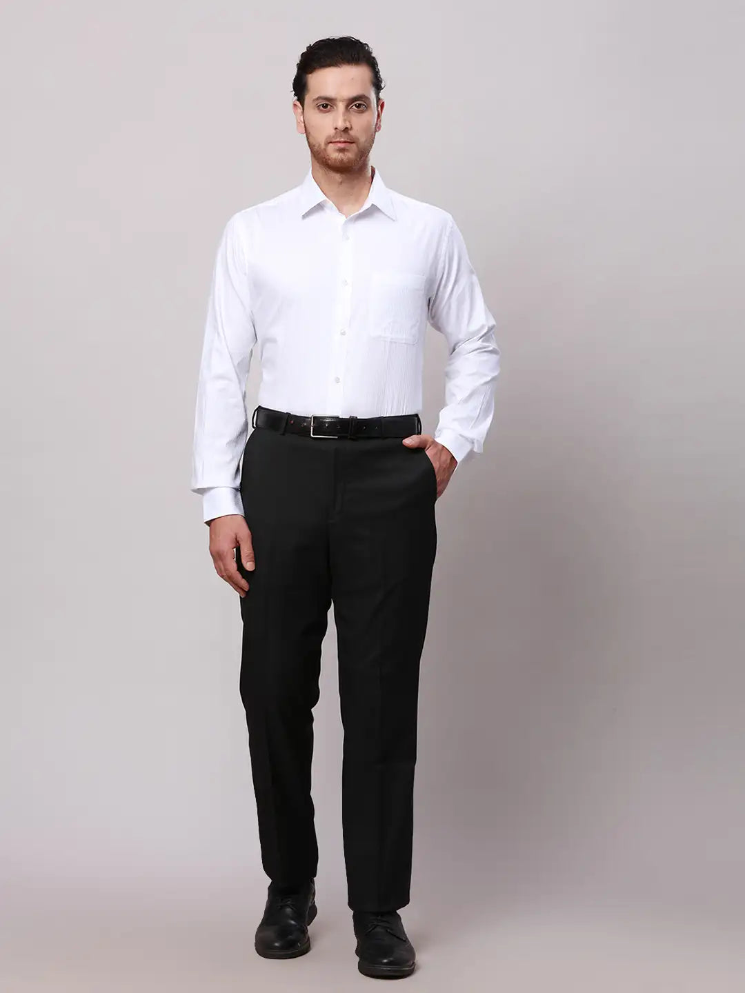 Raymond Men Orange Slim Fit Checks Cotton Shirts
