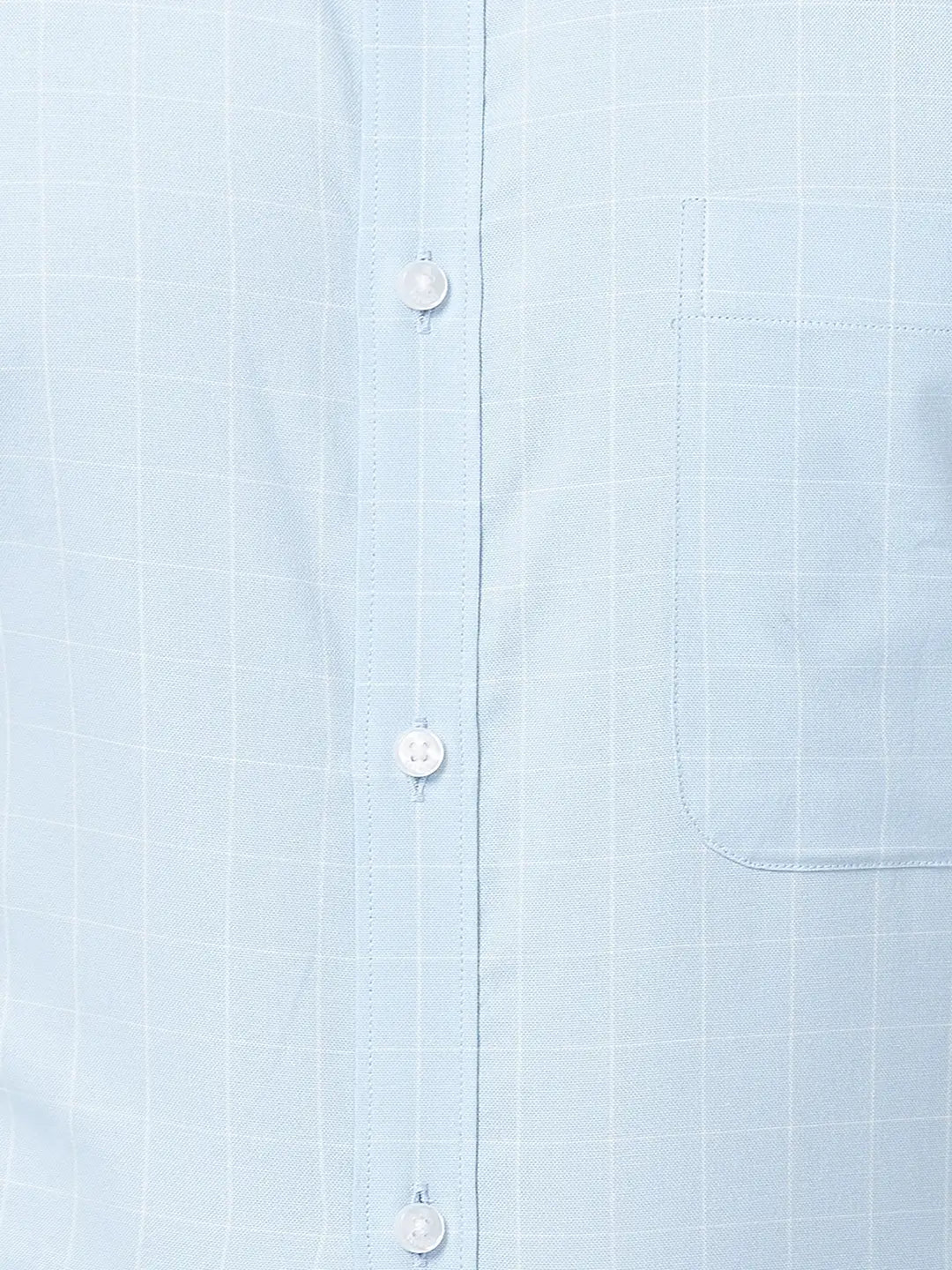 Raymond Men Blue Structure Slim Fit Cotton Shirt