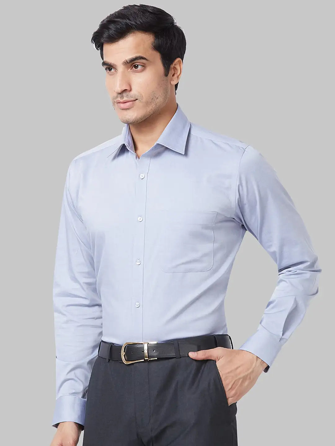 Men Orange Slim Fit Structure Cotton Shirts