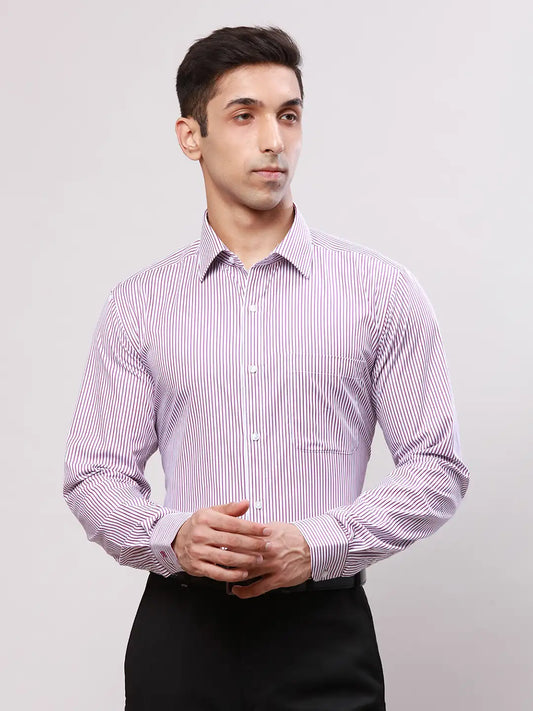 Raymond Men Blue Structure Slim Fit Cotton Shirt