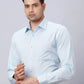 Men Violet Slim Fit Structure Cotton Shirts