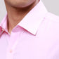 Raymond Men Yellow Slim Fit Self Design Cotton Full Sleeve Cut Away Shirt