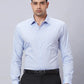 Men Grey Slim Fit Structure Cotton Shirts