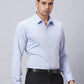 Men Grey Slim Fit Structure Cotton Shirts