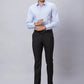 Men Grey Slim Fit Structure Cotton Shirts