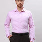 Raymond Men Blue Slim Fit Structure Cotton Shirts