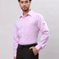 Raymond Men Blue Slim Fit Structure Cotton Shirts