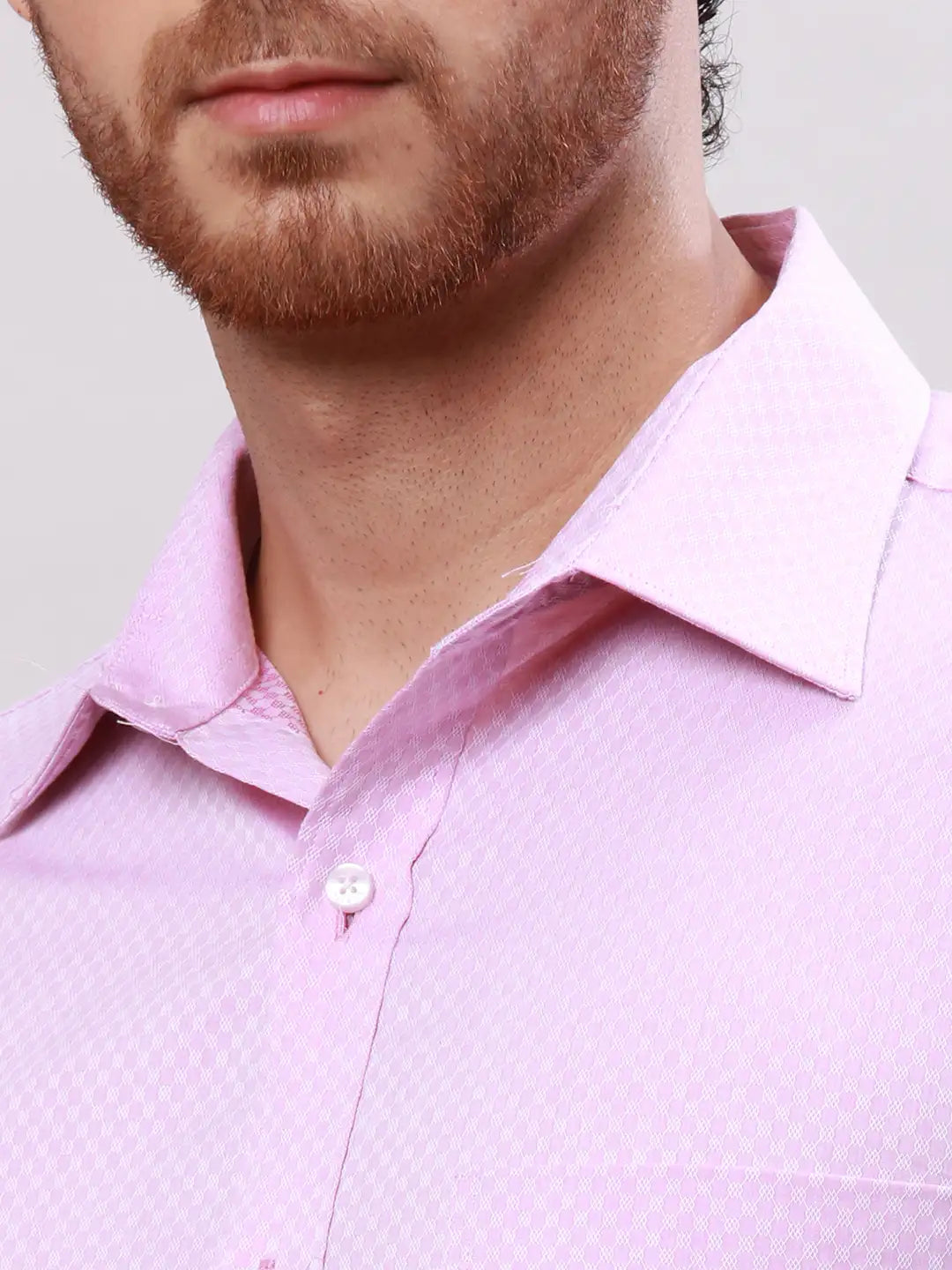 Raymond Men Blue Slim Fit Structure Cotton Shirts