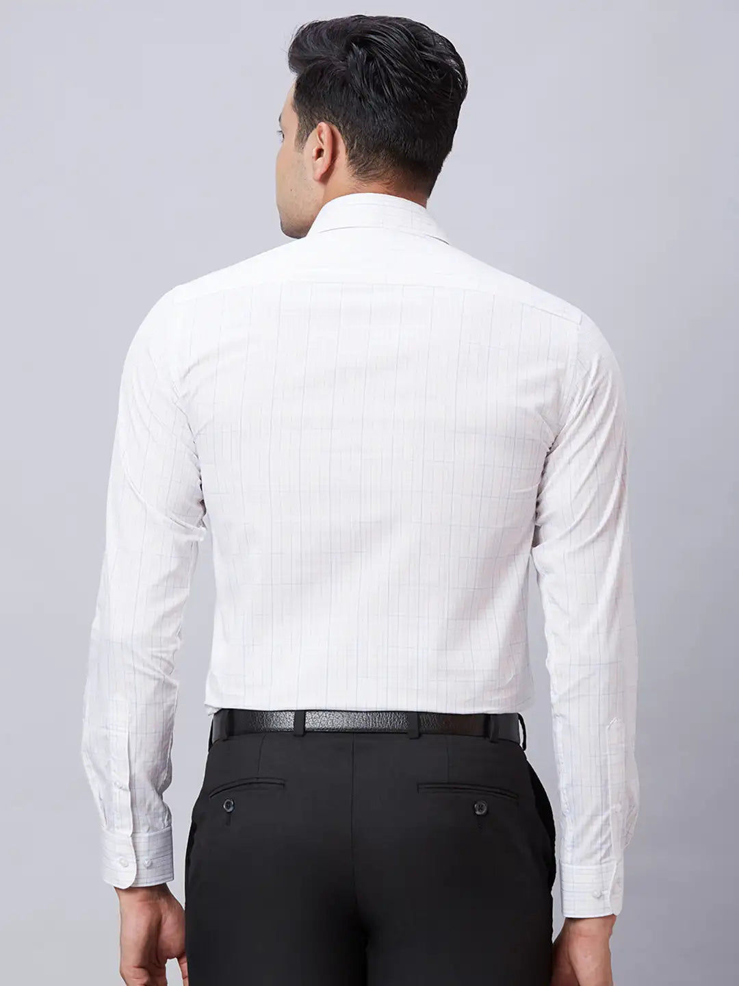 Men Green Slim Fit Structure Cotton Shirts