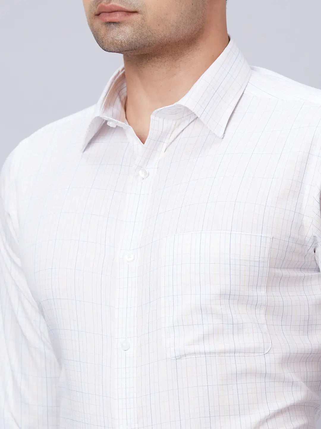 Men Green Slim Fit Structure Cotton Shirts