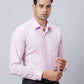 Raymond Men Red Structure Slim Fit Cotton Shirt