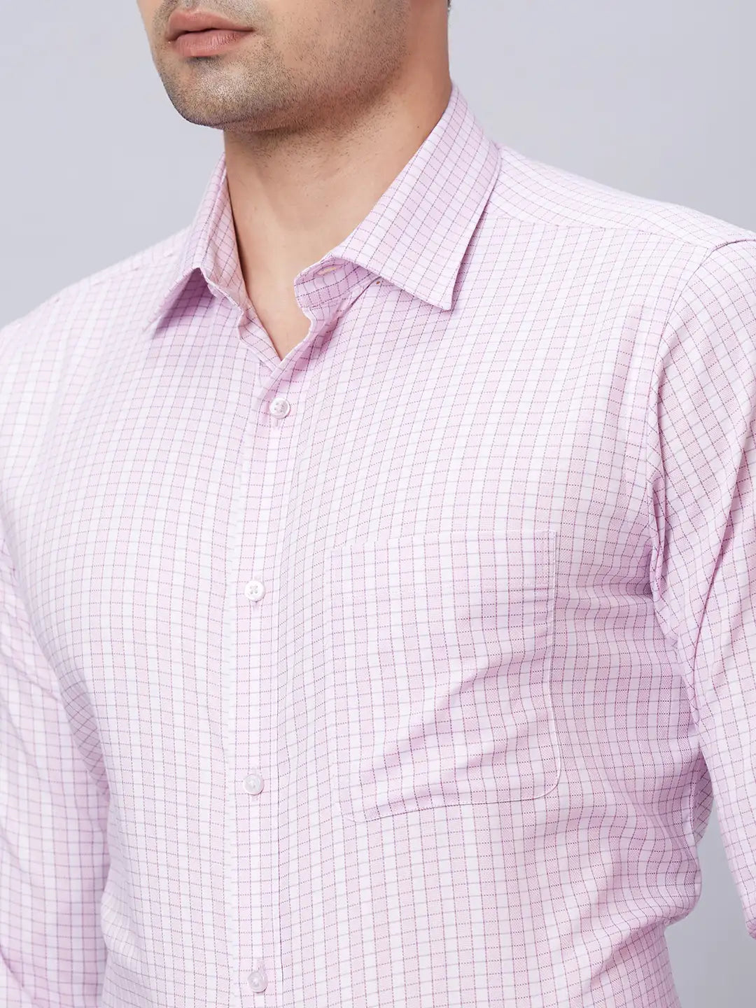 Raymond Men Red Structure Slim Fit Cotton Shirt