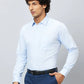 Raymond Men Blue Structure Slim Fit Cotton Shirts