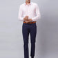 Raymond Men Violet Structure Slim Fit Cotton Shirt