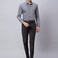 Men Red Slim Fit Structure Cotton Shirts