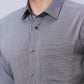 Men Red Slim Fit Structure Cotton Shirts