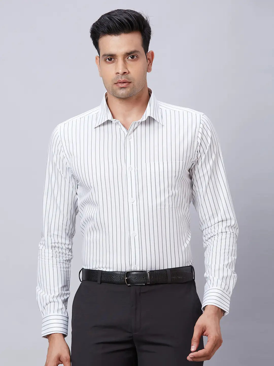 Raymond Men Red Structure Slim Fit Cotton Shirt