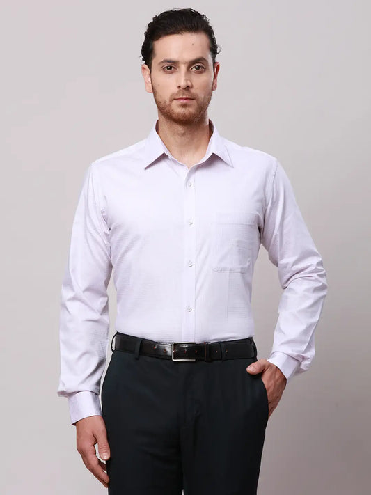 Raymond Men Blue Slim Fit Structure Cotton Shirts