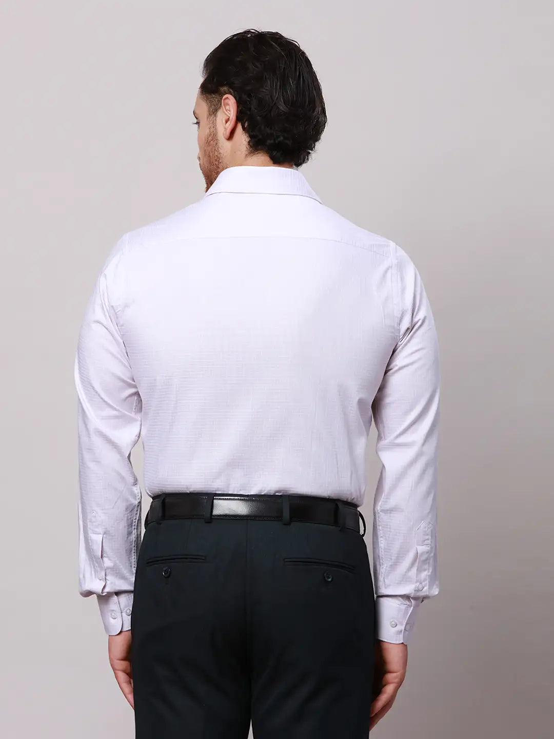 Raymond Men Blue Slim Fit Structure Cotton Shirts