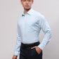 Raymond Men Red Slim Fit Structure Cotton Shirts