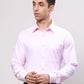 Raymond Men Violet Slim Fit Structure Cotton Shirts