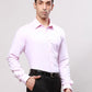 Raymond Men Violet Slim Fit Structure Cotton Shirts