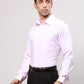 Raymond Men Violet Slim Fit Structure Cotton Shirts