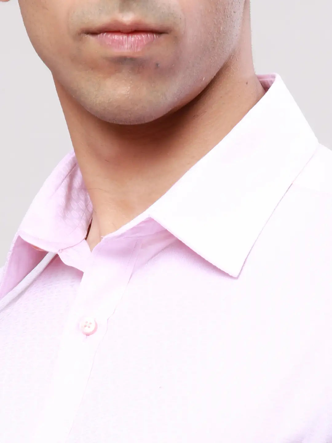 Raymond Men Violet Slim Fit Structure Cotton Shirts