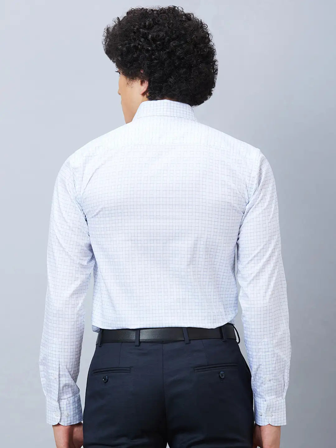 Raymond Men Blue Structure Slim Fit Cotton Shirt