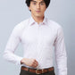 Raymond Men Red Structure Slim Fit Cotton Shirt