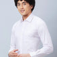 Raymond Men Red Structure Slim Fit Cotton Shirt