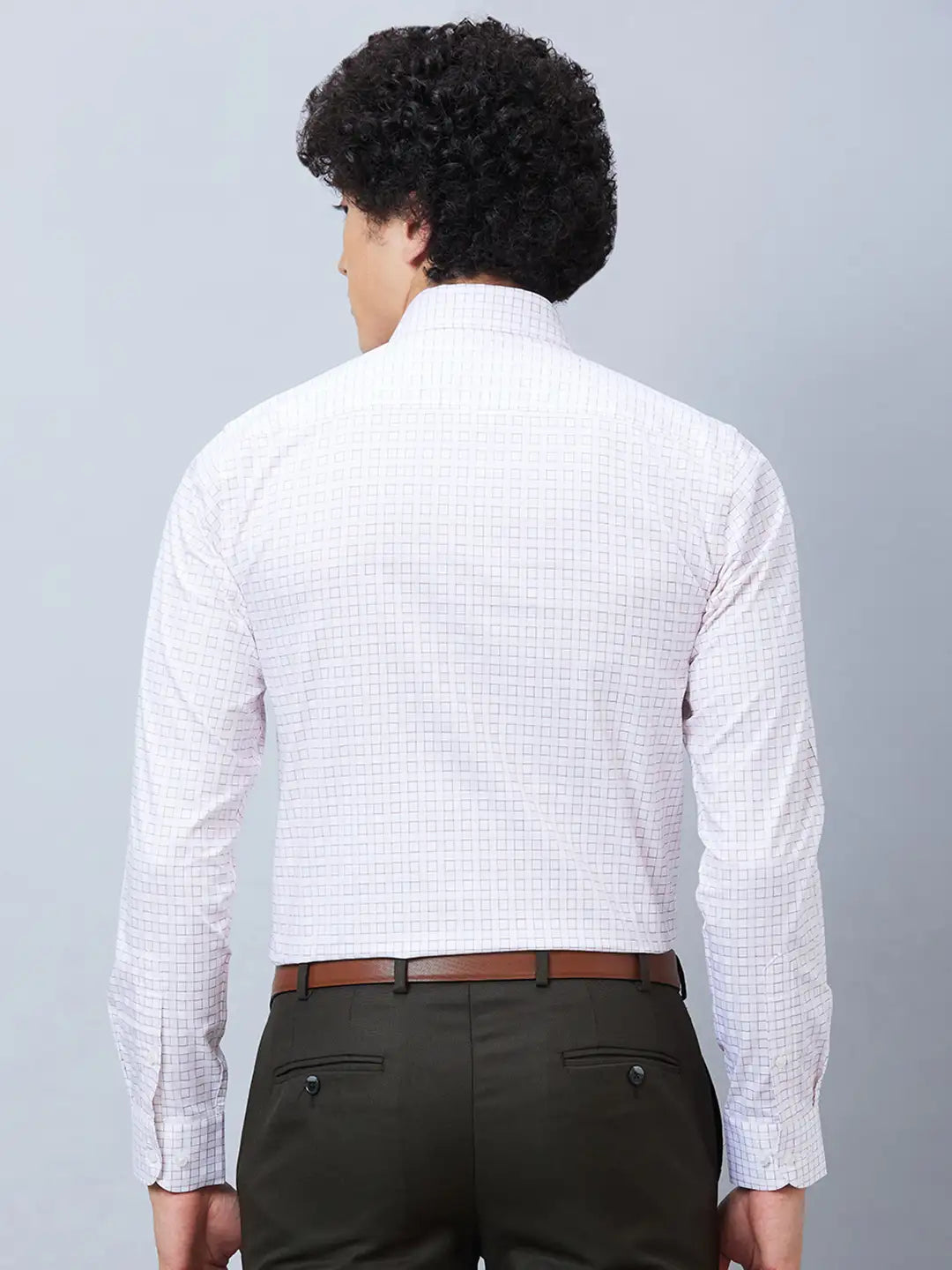Raymond Men Red Structure Slim Fit Cotton Shirt