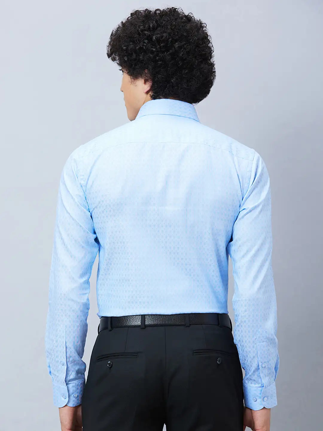 Raymond Men Blue Structure Slim Fit Cotton Shirt