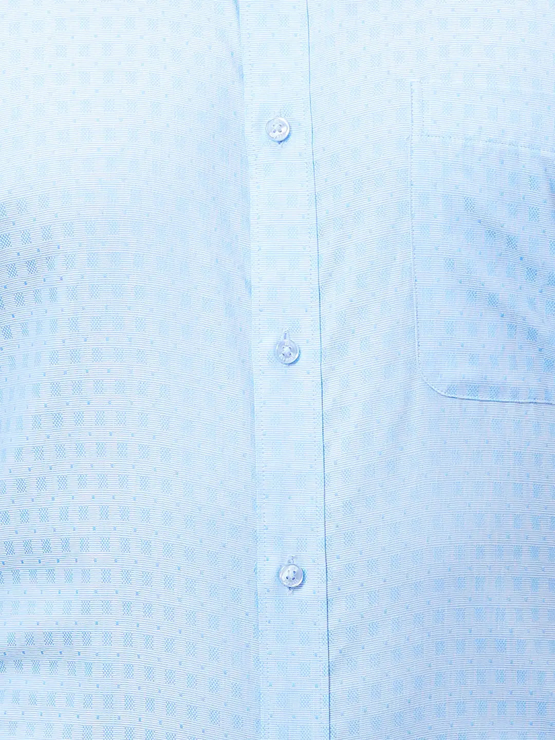 Raymond Men Blue Structure Slim Fit Cotton Shirt