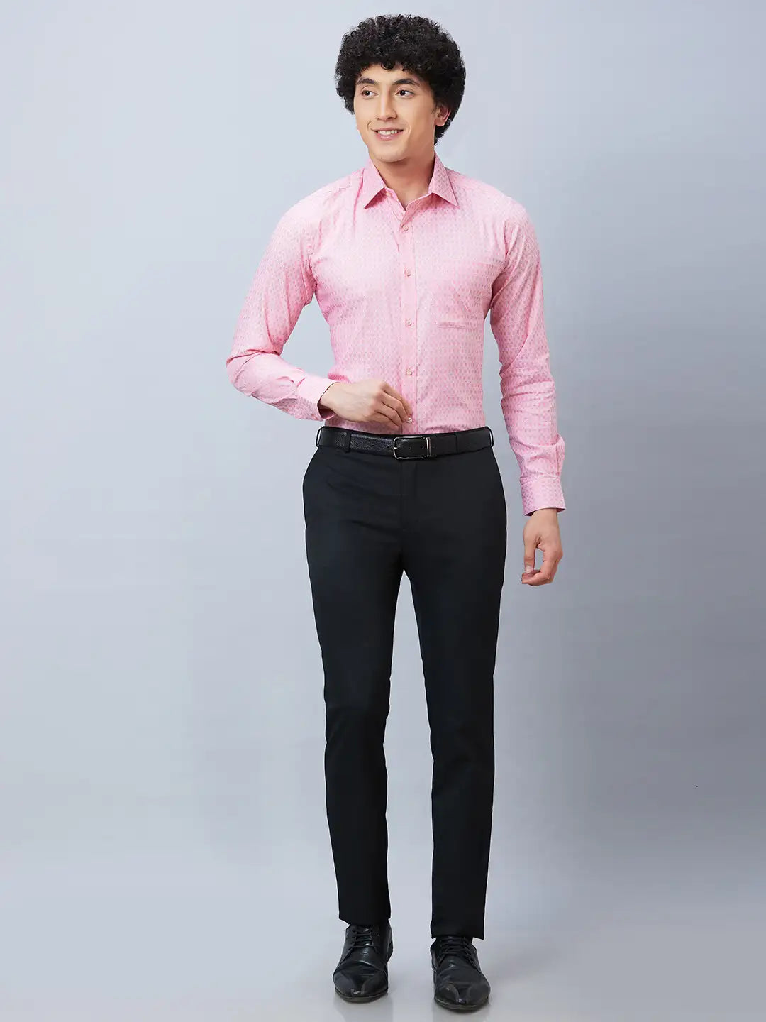Raymond Men Green Structure Slim Fit Cotton Shirt