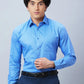 Raymond Men Petrol Structure Slim Fit Cotton Shirts