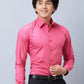 Raymond Men Violet Structure Slim Fit Cotton Shirt