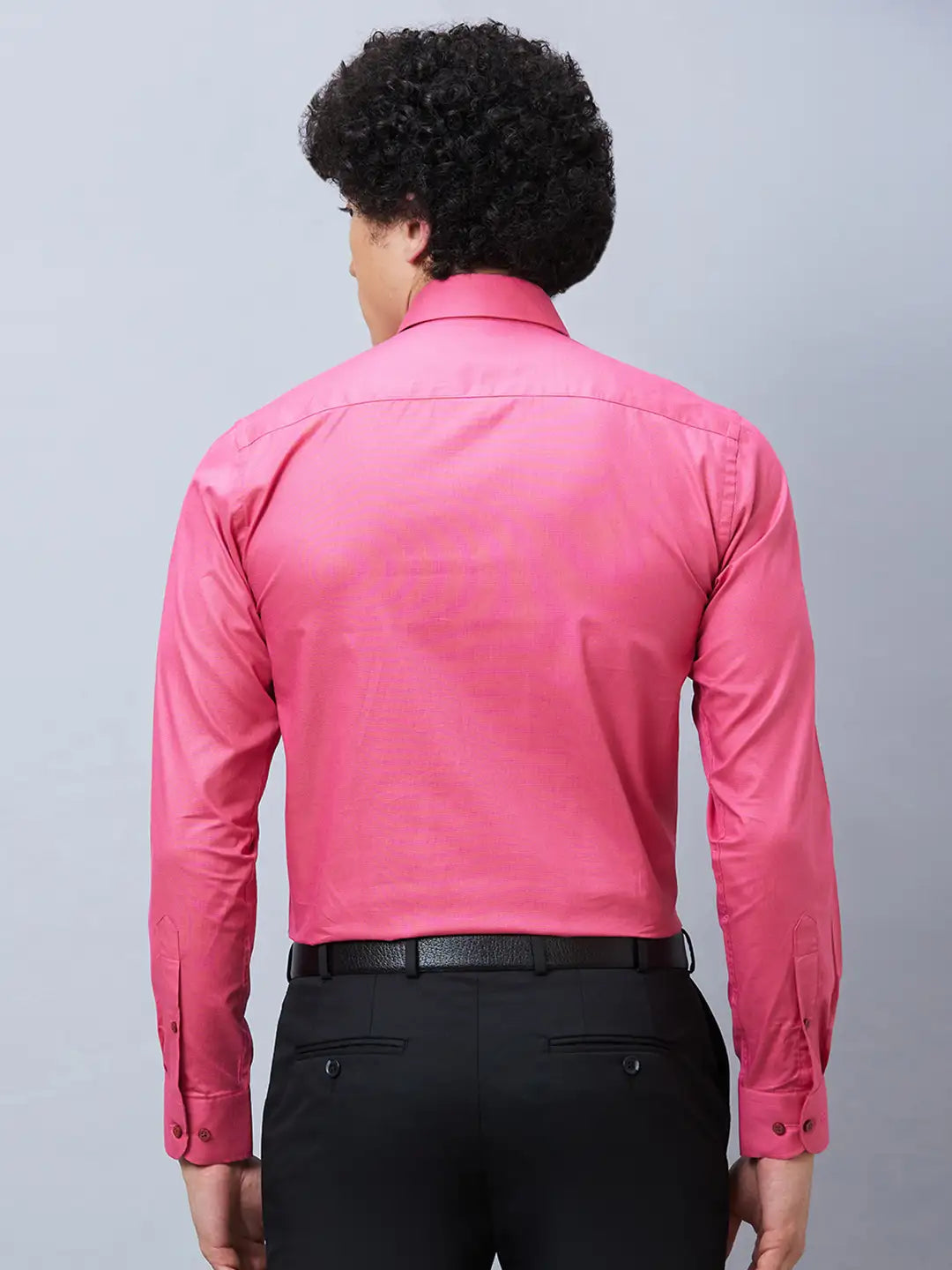 Raymond Men Violet Structure Slim Fit Cotton Shirt
