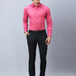 Raymond Men Violet Structure Slim Fit Cotton Shirt