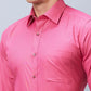 Raymond Men Violet Structure Slim Fit Cotton Shirt