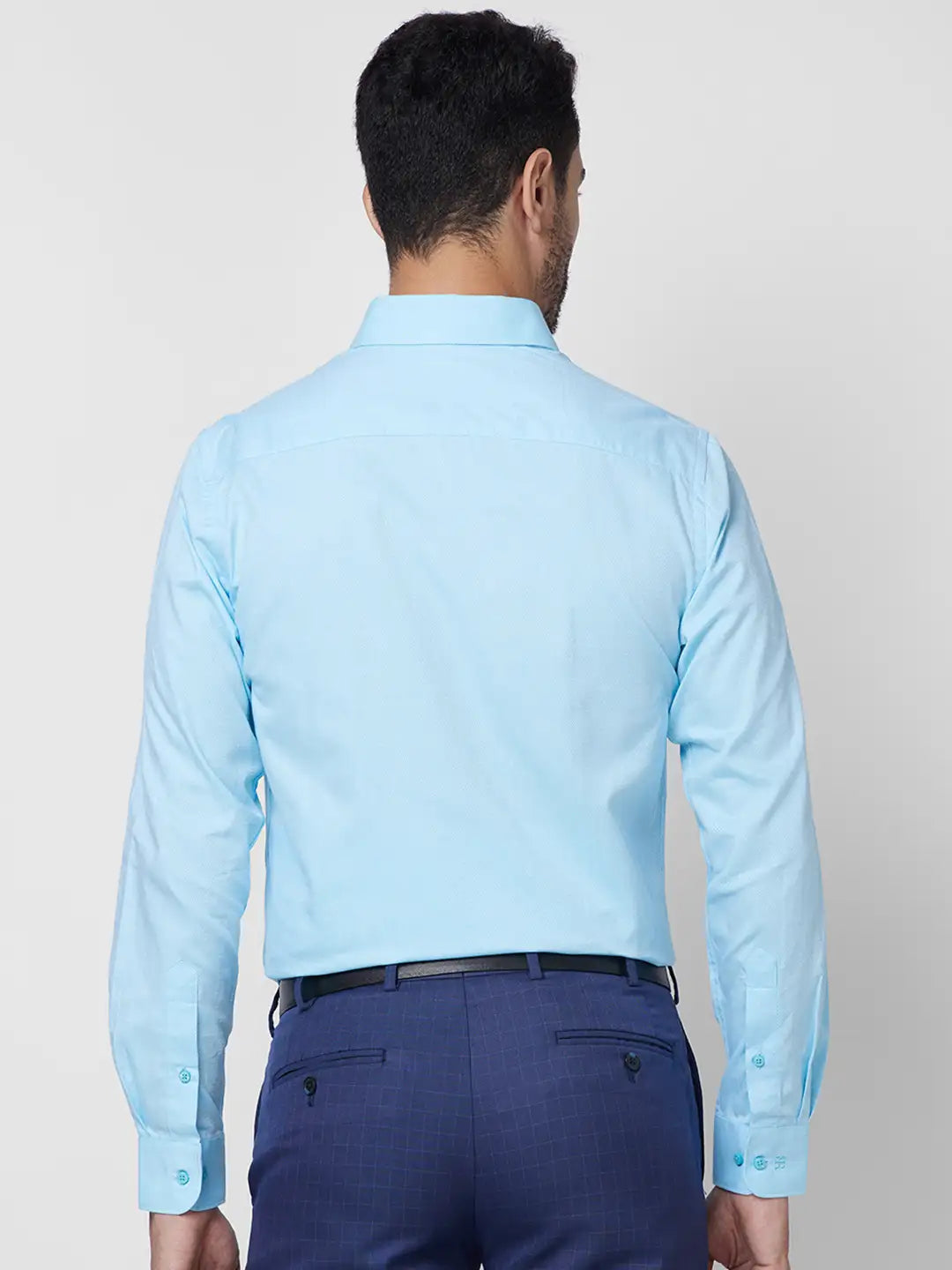 Raymond Men Red Structure Slim Fit Cotton Shirt