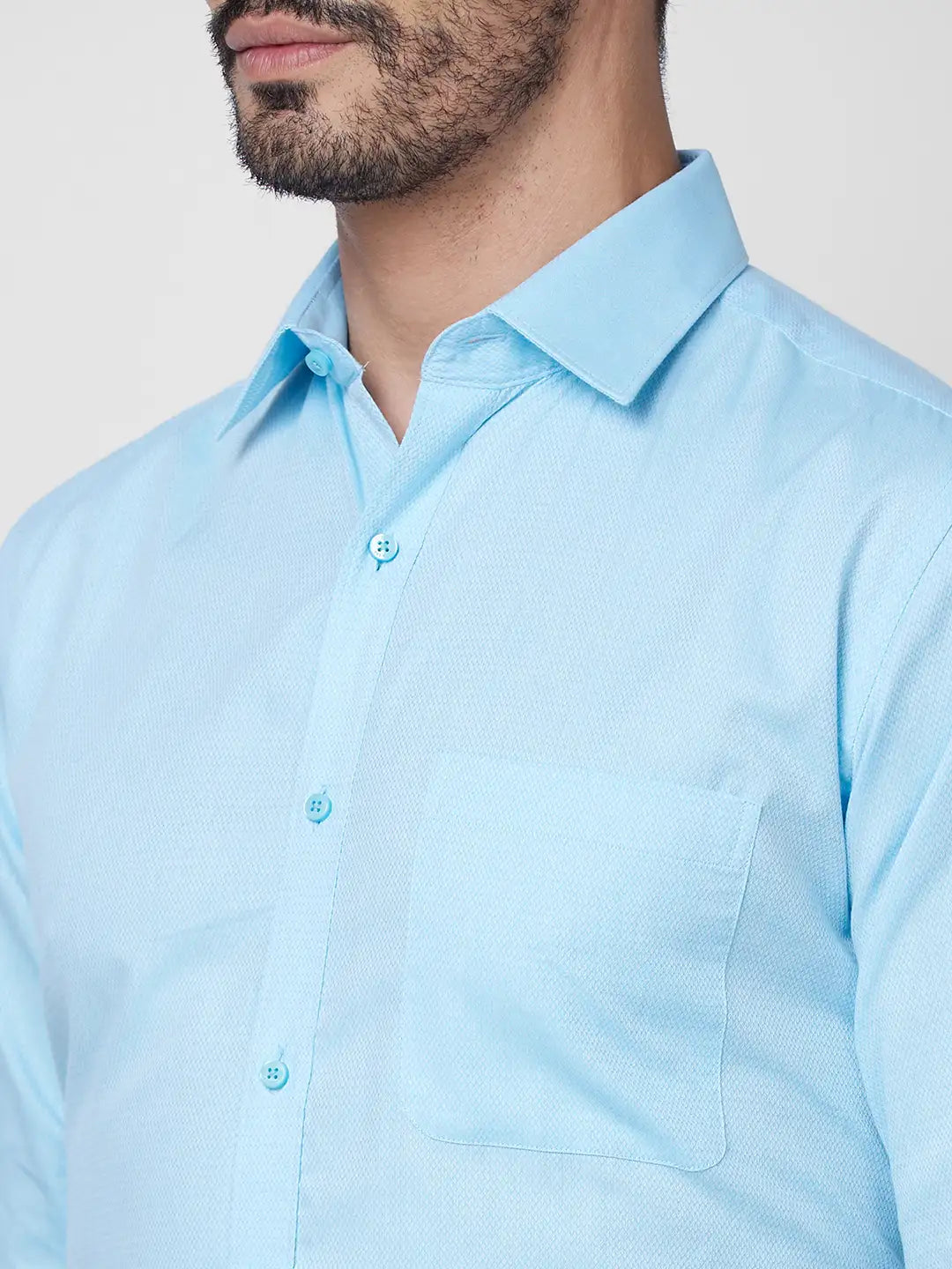 Raymond Men Red Structure Slim Fit Cotton Shirt