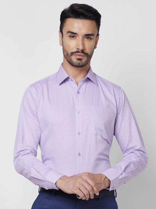 Raymond Men Blue Structure Slim Fit Cotton Shirt