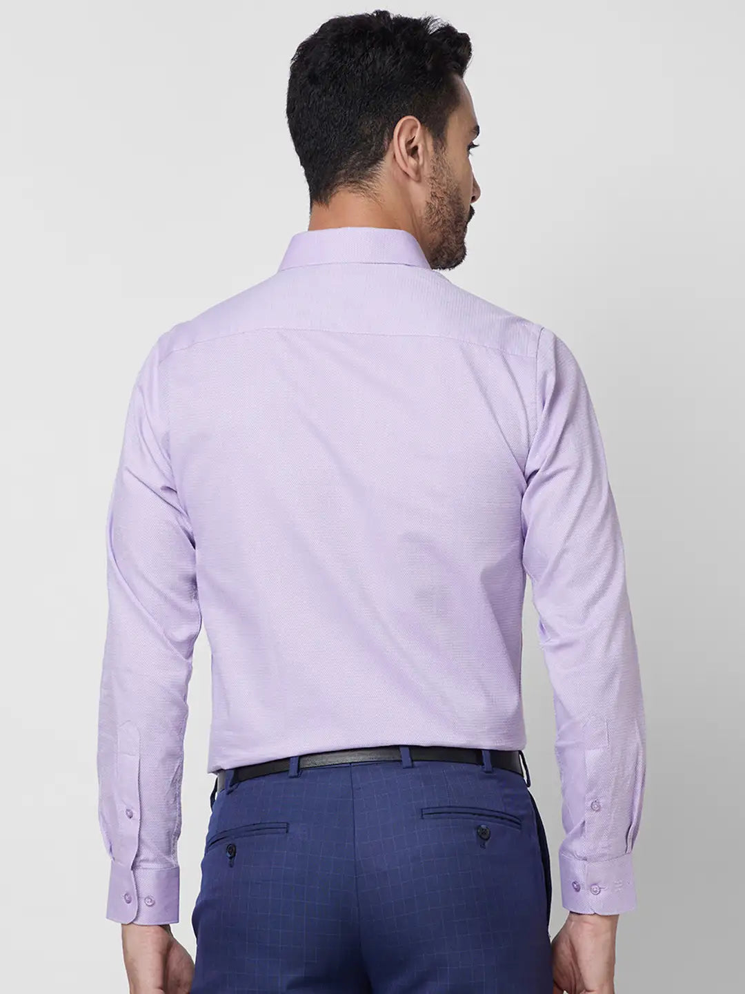 Raymond Men Blue Structure Slim Fit Cotton Shirt