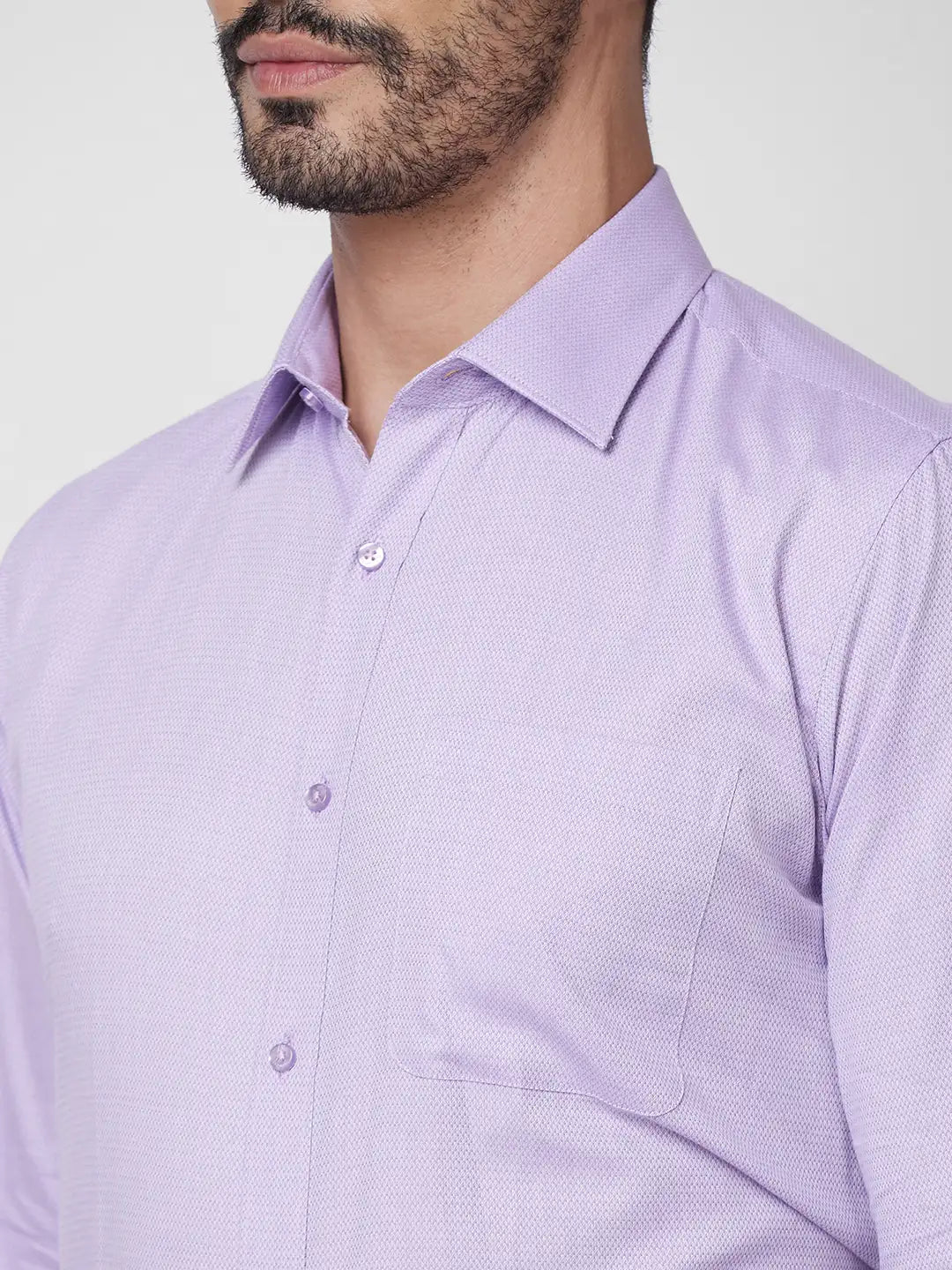 Raymond Men Blue Structure Slim Fit Cotton Shirt