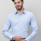 Raymond Men Blue Structure Slim Fit Cotton Shirt