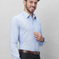 Raymond Men Blue Structure Slim Fit Cotton Shirt