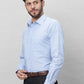 Raymond Men Blue Structure Slim Fit Cotton Shirt